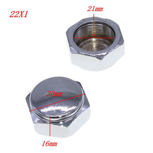 Chrome Center Cap Nut for Dirt Bike & Motorcycle Triple Clamp