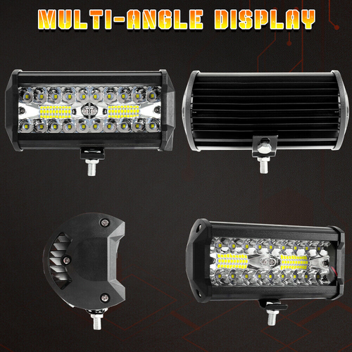 7 Inch LED Work Light Bar Spot Flood Combo