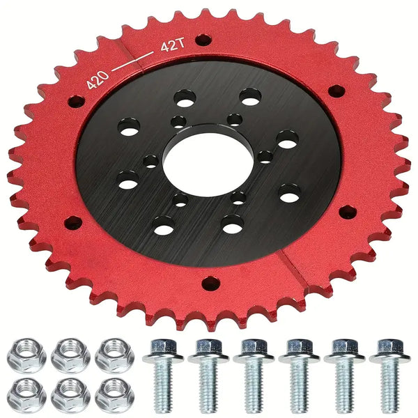 Mini Bike Split Sprocket adaptor & 420 Chain sprocket 42T kit