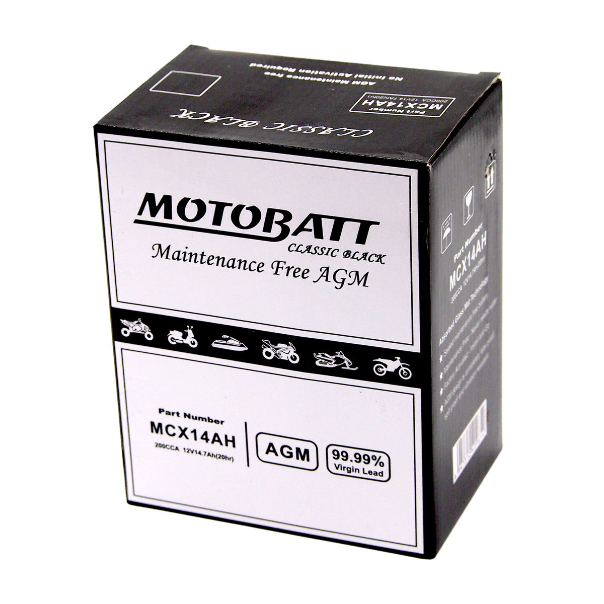 Motobatt Classic AGM FA Battery MCX14AH