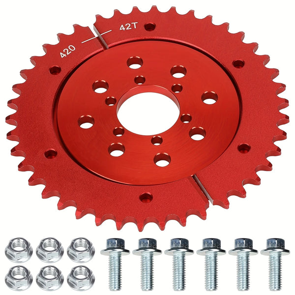 Mini Bike Split Sprocket adaptor & 420 Chain sprocket 42T kit