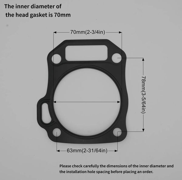 212cc 224cc Non Hemi Gasket Set Kit for Predator Tillotson Lifan Ducar Locin