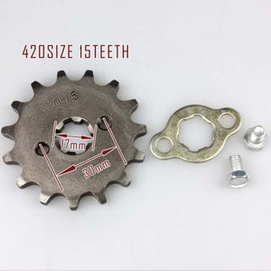 Front Sprocket 17mm 420 chain 15 Teeth