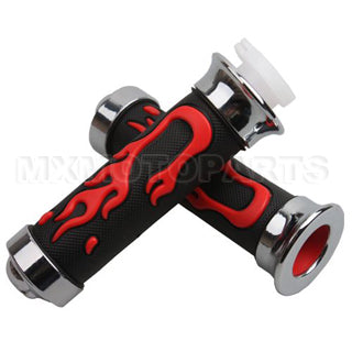 7/8" 22mm Red Flame Hand Grips