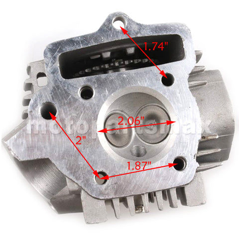 52.4mm Cylinder Head Assembly for 110cc ATVs, Dirt Bikes & Go Karts