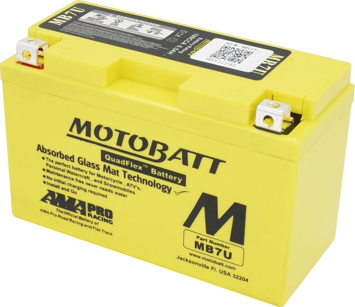 MB7U Motobatt 12V AGM Battery