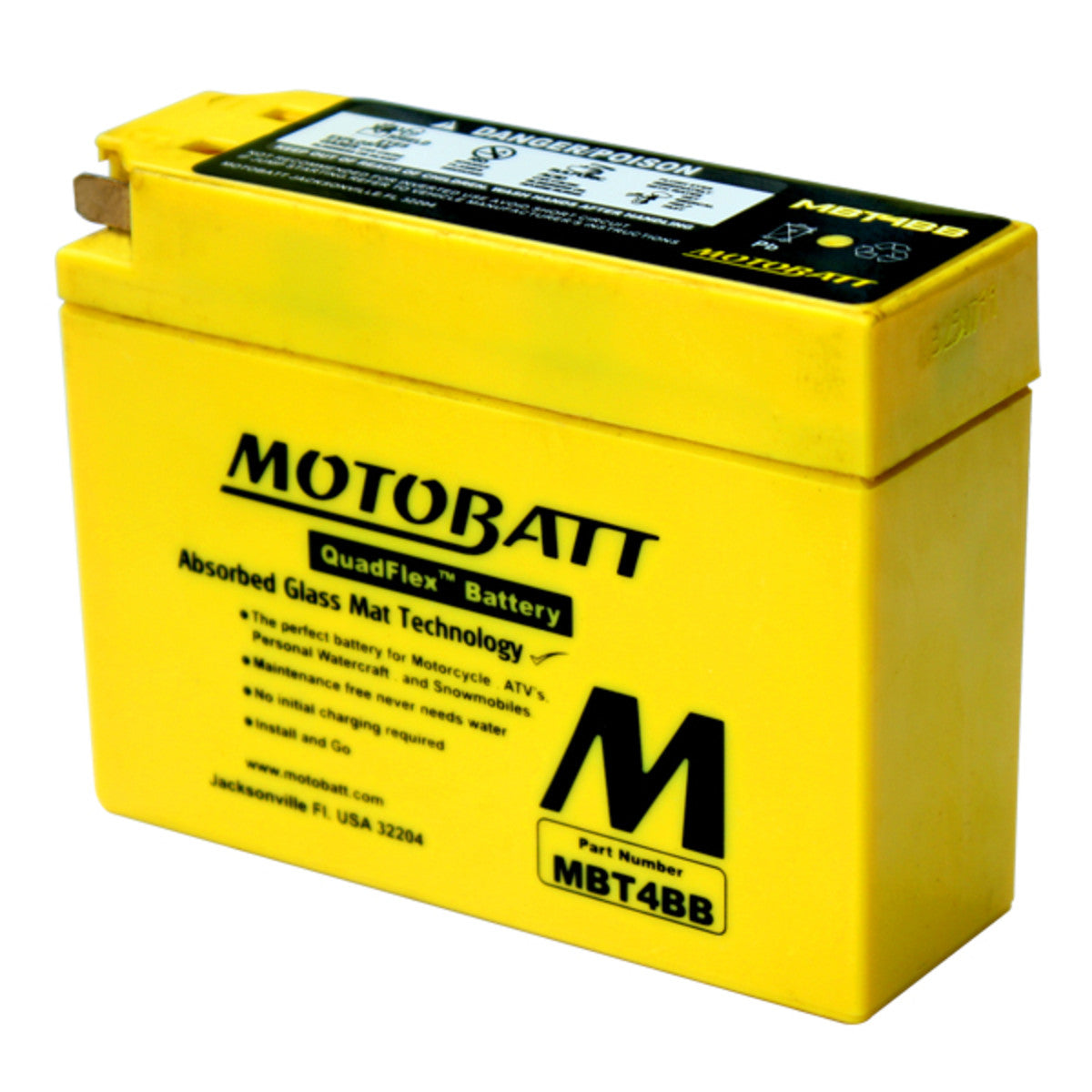 MBT4BB Motobatt 12V AGM Battery