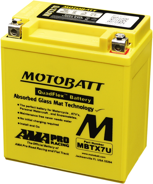 MBTX7U Motobatt 12V AGM Battery