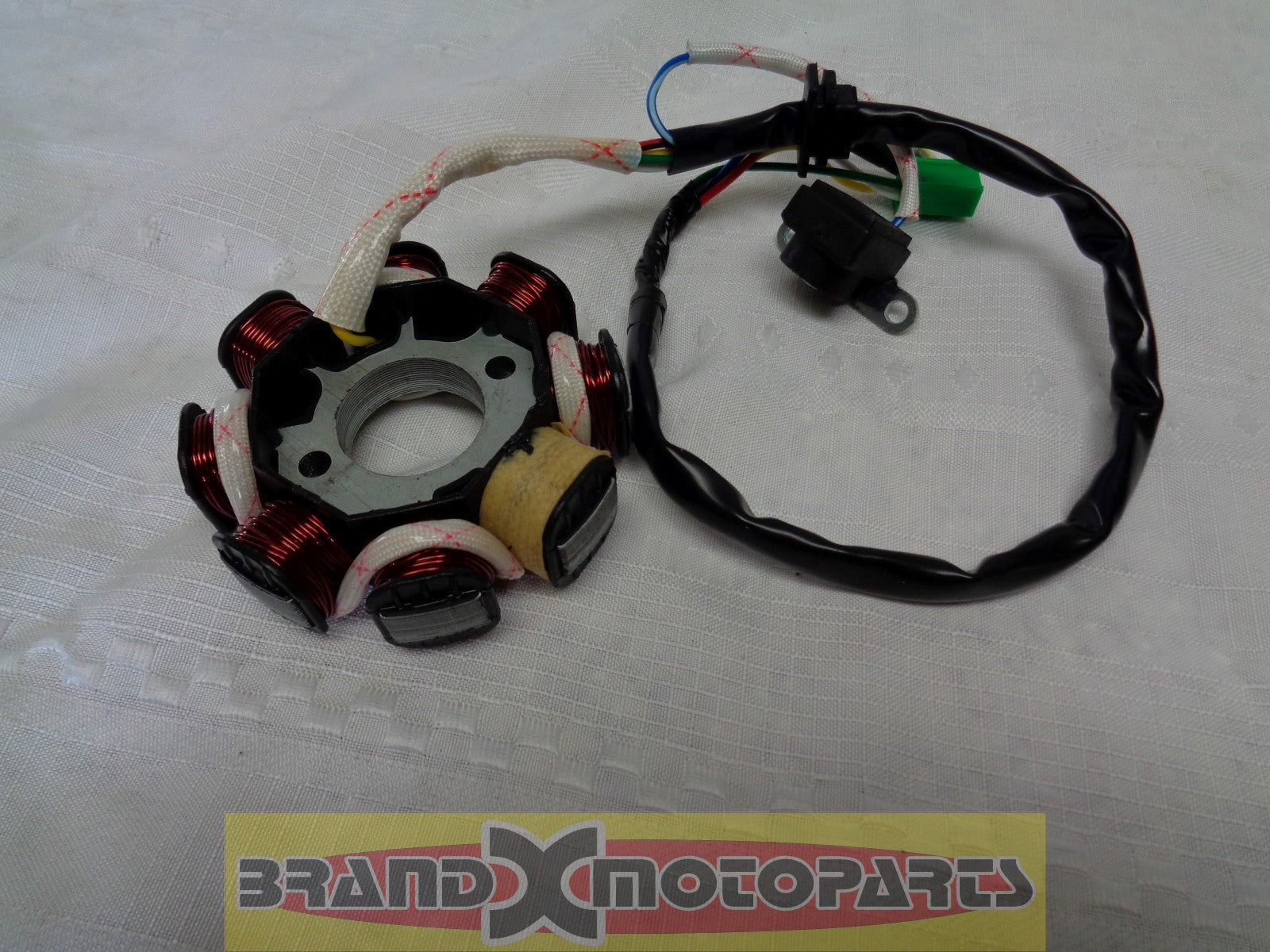 8-Coil Magneto Stator w/pickup for GY6 50cc-150cc ATV, Go Kart, Moped & Scooter
